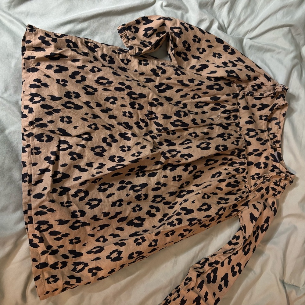 Carter's Black and Tan Leopard Print Blouse